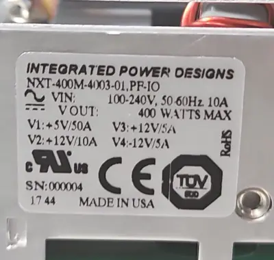 Integrated Power Designs NTX-400M-4003-01.PF-IO Power Supply loc4B34