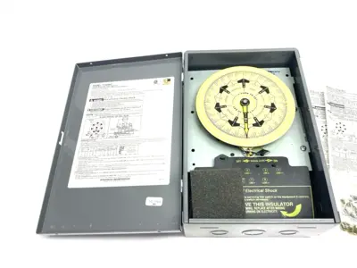 USED INTERMATIC 7-DAY MECHANICAL TIME SWITCH 4-SPST 120VAC