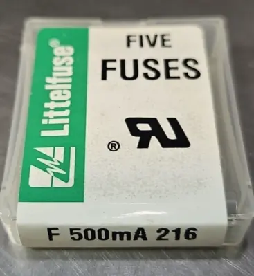 Littlefuse F500mA 216 Five Fuses (LOT OF 53) loc4D20