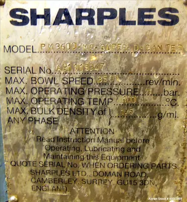 USED SHARPLES PM 3600