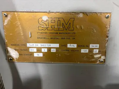 Used SHM 1400 DK Down Stream - Sheeters Pennsylvania US | Global Equipment International, LLC #1286144