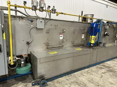 18" X 15" H X 4 STAGE CONTINENTAL EQUIPMENT CORP GAS HEAT STAINLESS STEEL CONVEYOR WASHER, NEW IN 2010: STOCK #21908