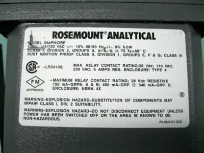 USED Rosemount 54EPH/ORP-01