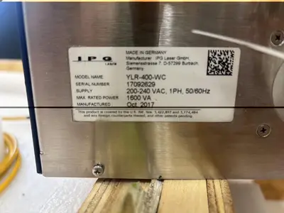 Used 2017 IPG PHOTONICS YLR-400-WC 400W Lasers / Laser Systems Tennessee US | MMC Contracting #1538135