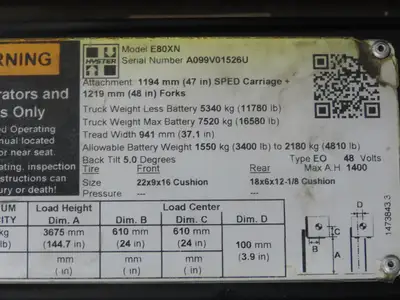 Speedshield M-VAMA-G63-40 Velocity Asset Manager Module Off Hyster E80XN