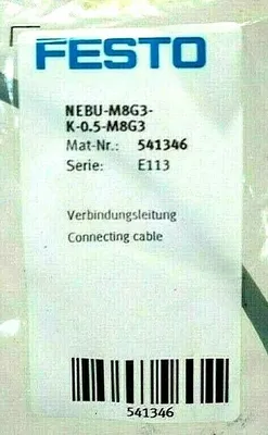 14 NEW FESTO NEBU-M8G3-K-0.5-M8G3 CONNECTING CABLE 541346 NEBUM8G3K05M8G3