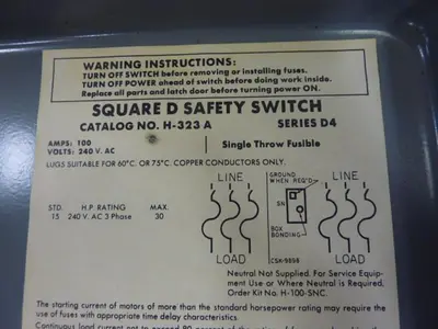 USED SQUARE D H-323 A