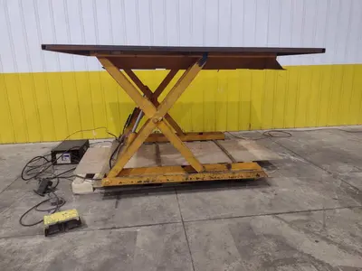 2,000 LBS X 96" X 72" ECONOLIFT MODEL #DT-SL38-20 HYDRAULIC SCISSOR LIFT TABLE: YOBRO #24990