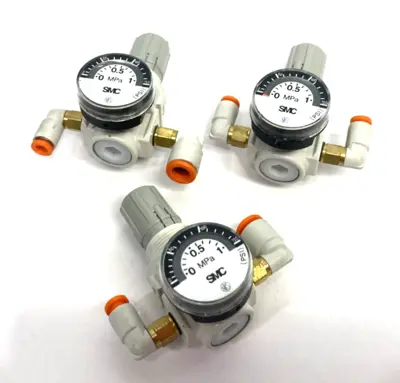 Used SMC Miniature Modular Regulator M5 Ports AR Mass Pro, LOT OF 3 Air Pressure Regulators Michigan US | Maverick Industrial Sales #1397621