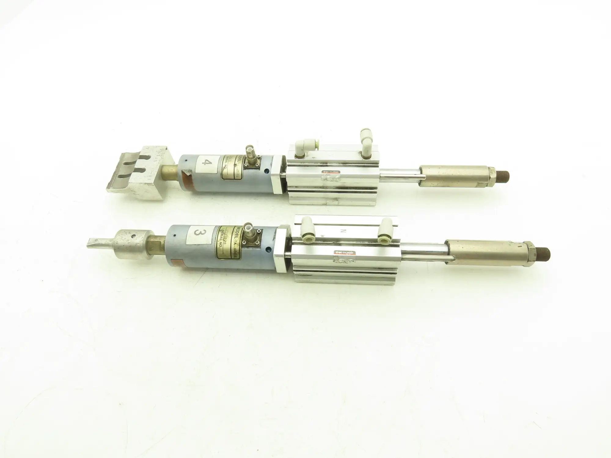 TA Systems TA-40CS Ultrasonic Plastic Welder Head Unit w/SMC Cylinder Lot of 2