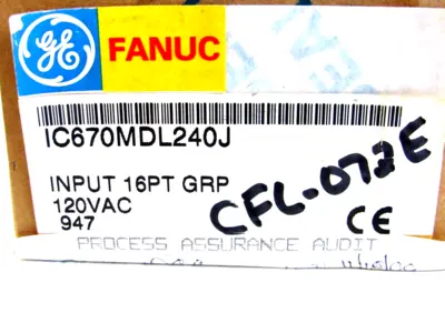 NEW GE FANUC IC670MDL240J INPUT MODULE 16PT 120VAC