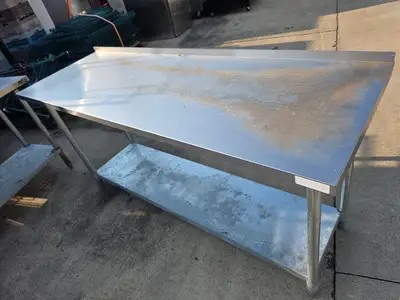 Used Falcon Restaurant Supply Used 72" x 24" Stainless Steel Table - SS409 Food Prep Tables Illinois US | Falcon Restaurant Supply #1373517