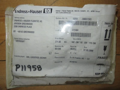 16" - 150# Endress Hauser Promag W Magnetic Flowtube with Integrated Electronic Display ; Unused Condition!