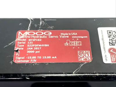 USED MOOG S22FOFM4VBH, HV-SV-60GPM-1IPT, S22F0FM4VBH