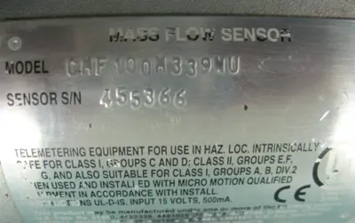 USED Micro Motion CMF100 M339NU