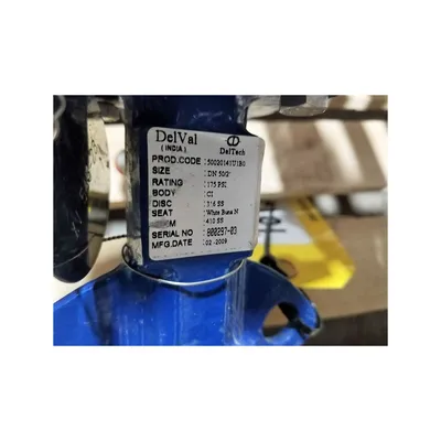 Used 2" DelVal Stainless Steel Wafer Butterfly Valve