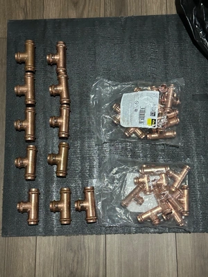 New | in-Stock Viega Copper Press Fittings Lot 43pc 1/2-1in 90° Elbows Couplings Unions Adapters HVAC Parts and Equipment US | USA supplier #1279078