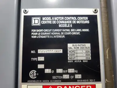 Used SQUARE D MODEL 6 Misc Electrical & Power Parts British Columbia CA | Lenmark #1439758