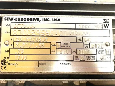 Used SEW-Eurodrive Inline Helical Gearmotor 0.75HP 230/460V i=28.76 Gearmotors Michigan US | Maverick Industrial Sales #1394317