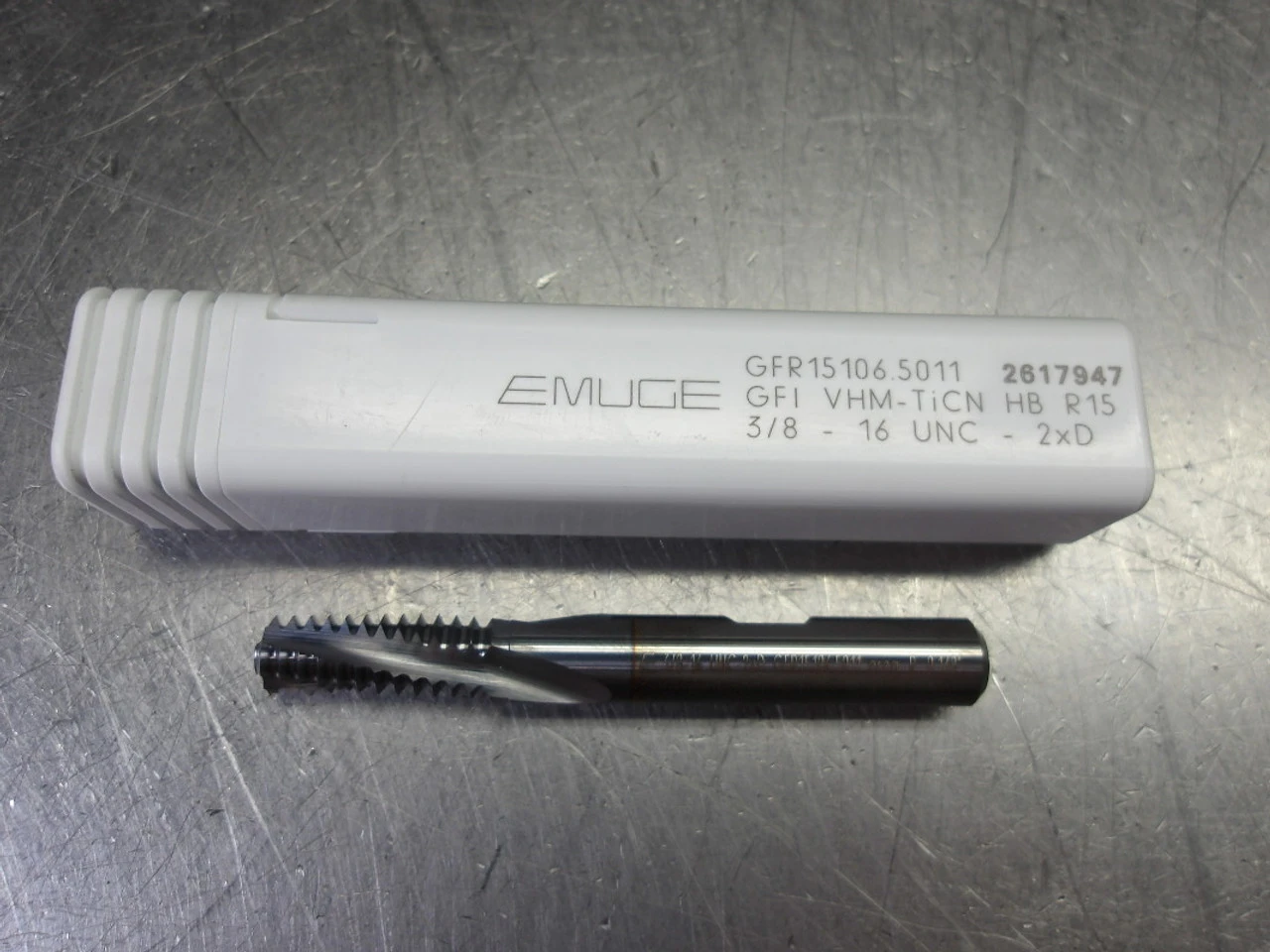 Emuge 3/8" - 16 UNC (GFI/EZF) Helical Flute Carbide Thread Mill 3 Flute (LOC575)