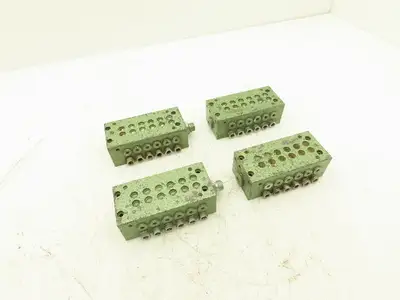 Vogele BVRL12A1 Lubrication Distribution Manifold 12-Outlet Valve Block Lot of 4