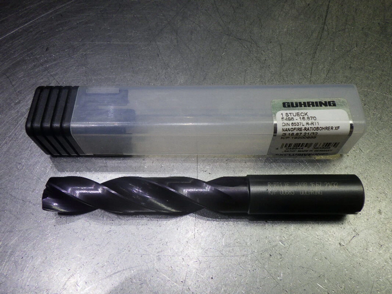 Guhring 21/32" RT100 FX 5XD Coolant Thru Carbide Drill  5498-16.670 (LOC1762)