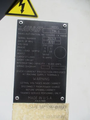USED 2001 HAAS TM-1