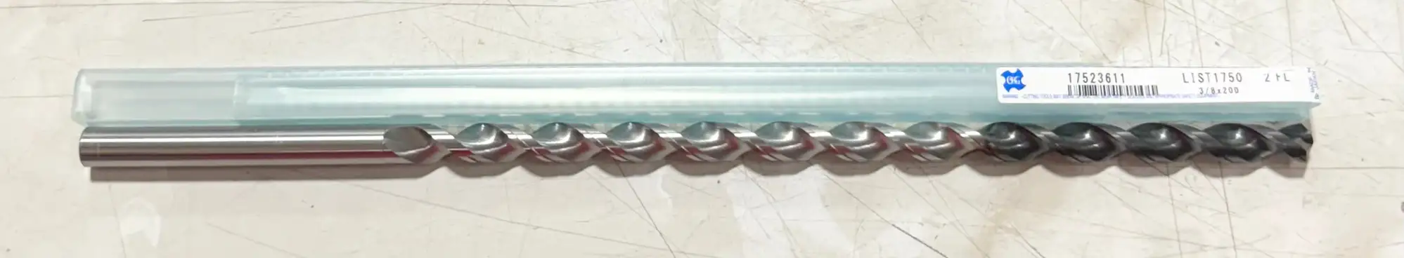 OSG 3/8" Cobalt Helios Drill 20xd Extra Long 2 Flute WXL Coated
