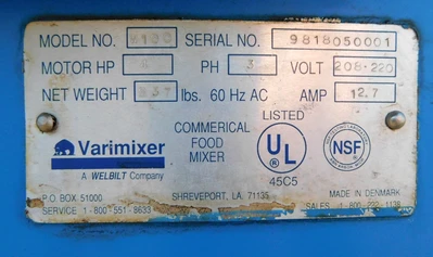 USED VARI MIXER PLANTARY TYPE BOWL MIXER BOWL MIXER
