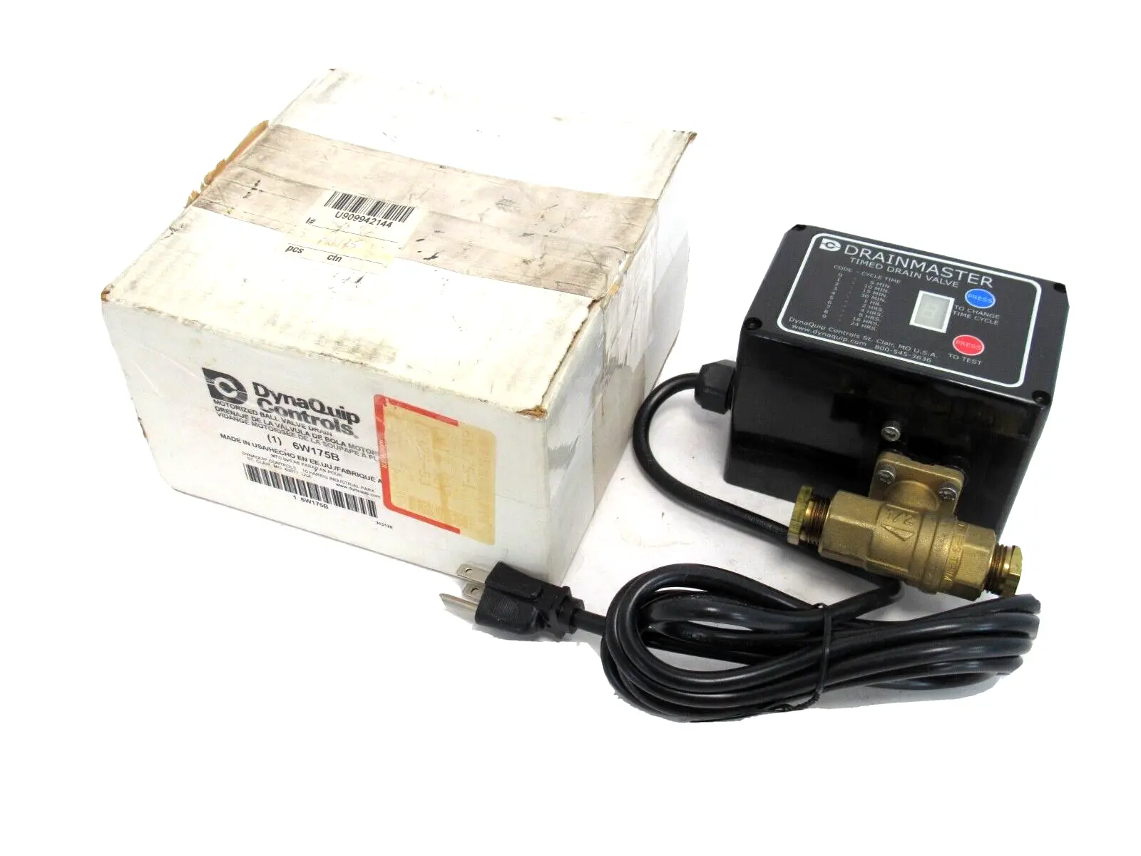 NEW DYNA QUIP 6W175B MOTORIZED BALL VALVE DRAIN