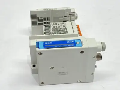 SS5Y3-10SA3N-08BS-N7 | SMC  Pneumatic Valve Manifold 8-Station EX500-S103 - Used