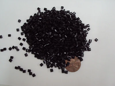 (6 MI) Black ABS Plastic Pellets Resin Material Injection Molding Grade 10 Lbs