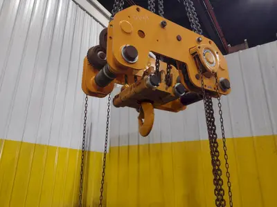 10 TON HARRINGTON MODEL #SHB100 CHAIN HOIST & TROLLY: YOBRO #25080