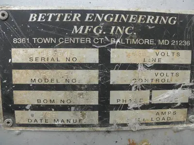 USED BETTER ENGINEERING T-5000-P