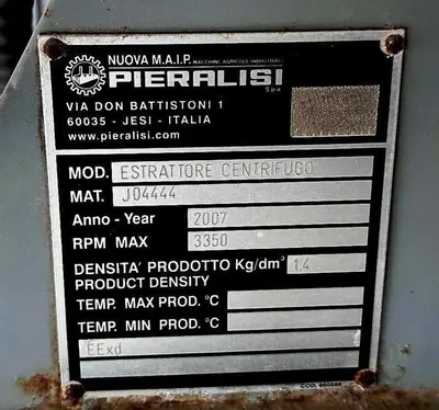 (5) Pieralisi Jumbo 3 containerized decanter centrifuges, 414/304SS.