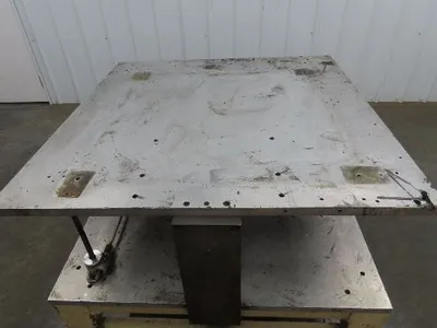1" Aluminum Top  Steel Base Work Bench Table 40"x40" x 25-36"Adjustable Height
