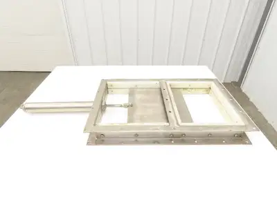 10" x 14" Process Material Bulkhead Pneumatic Gate Knife Valve