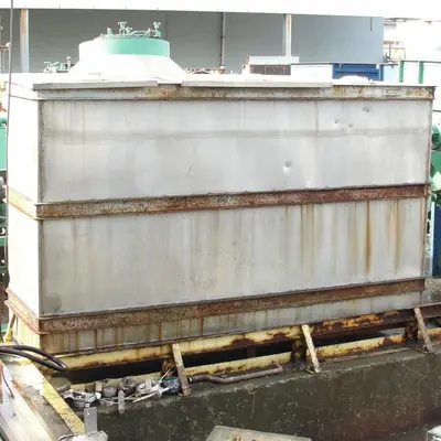 SPC6085  Tank 1000 gallon vertical tank, Stainless Steel, slope