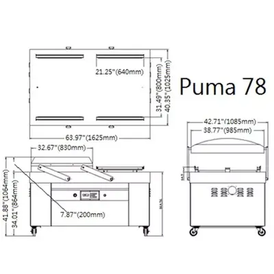 RAM Model 78 Puma Double Chamber Vacuum Packaging Machine