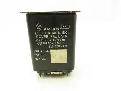 Kanson Electronics 1013-1-D-1-B Solid State Timer 0.6-1 Seconds On-Delay