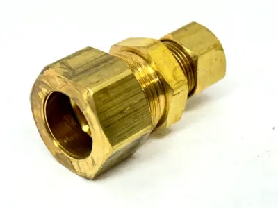 5/8" OD 3/8" OD | 5/8" OD Compression Tube x 3/8" OD Compression Tube Coupling Brass - New Other