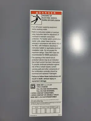 USED SQUARE D MODEL 6
