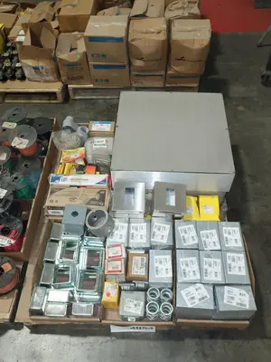 4 PALLETS OF ASSORTED CONDUIT, ENCLOSURES
