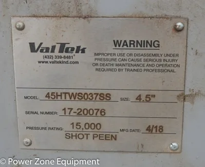 USED VALTEK 45HTWS037SS