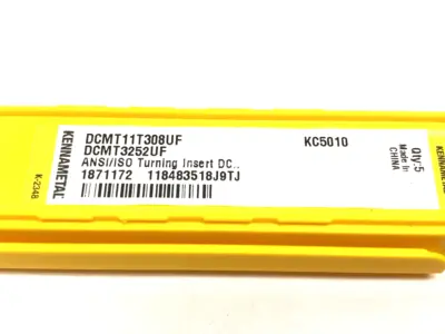 NEW KENNAMETAL SCREW-ON INSERT, POSITIVE D-STYLE, DCMT11T308UF