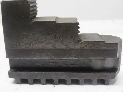 46 7 2" T x 3" Long Lathe Hard Step Jaw Set Lot Of 3