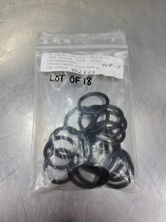 Used Milton Roy 4080095051 O-Ring Parker 2-214, Lot of 18 Seals & Gaskets South Carolina US | Palmetto Automation #1160551