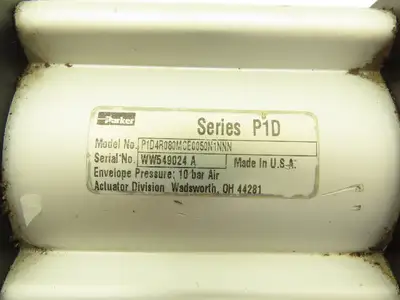 Parker Series P1D Pneumatic Air Cylinder 80mm Bore 50mm Stroke Rod Lock 145psi