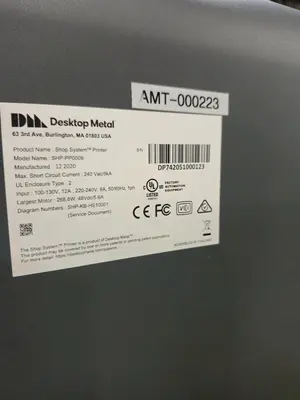Used 2021 DESKTOP METAL SHP-PP0009 3D Printers Minnesota US | Orca Machine Tools, Inc. #1262802