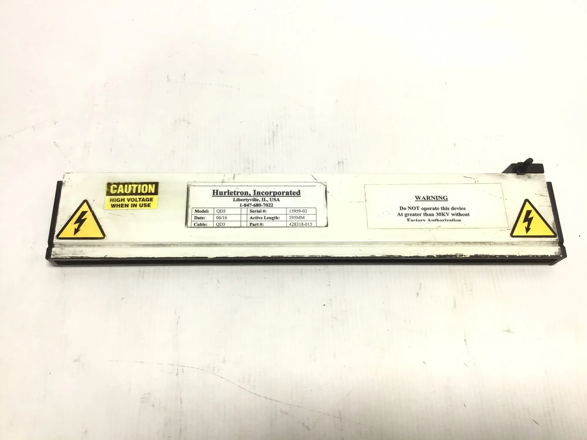 Hurletron 428318-015 – QD3 Charge Static Bar Active Length 295MM Cable QD3